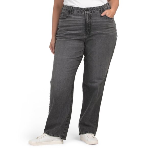 GOOD AMERICAN Black Plus Good 90s Relaxed Jeans - Picture 1 of 1